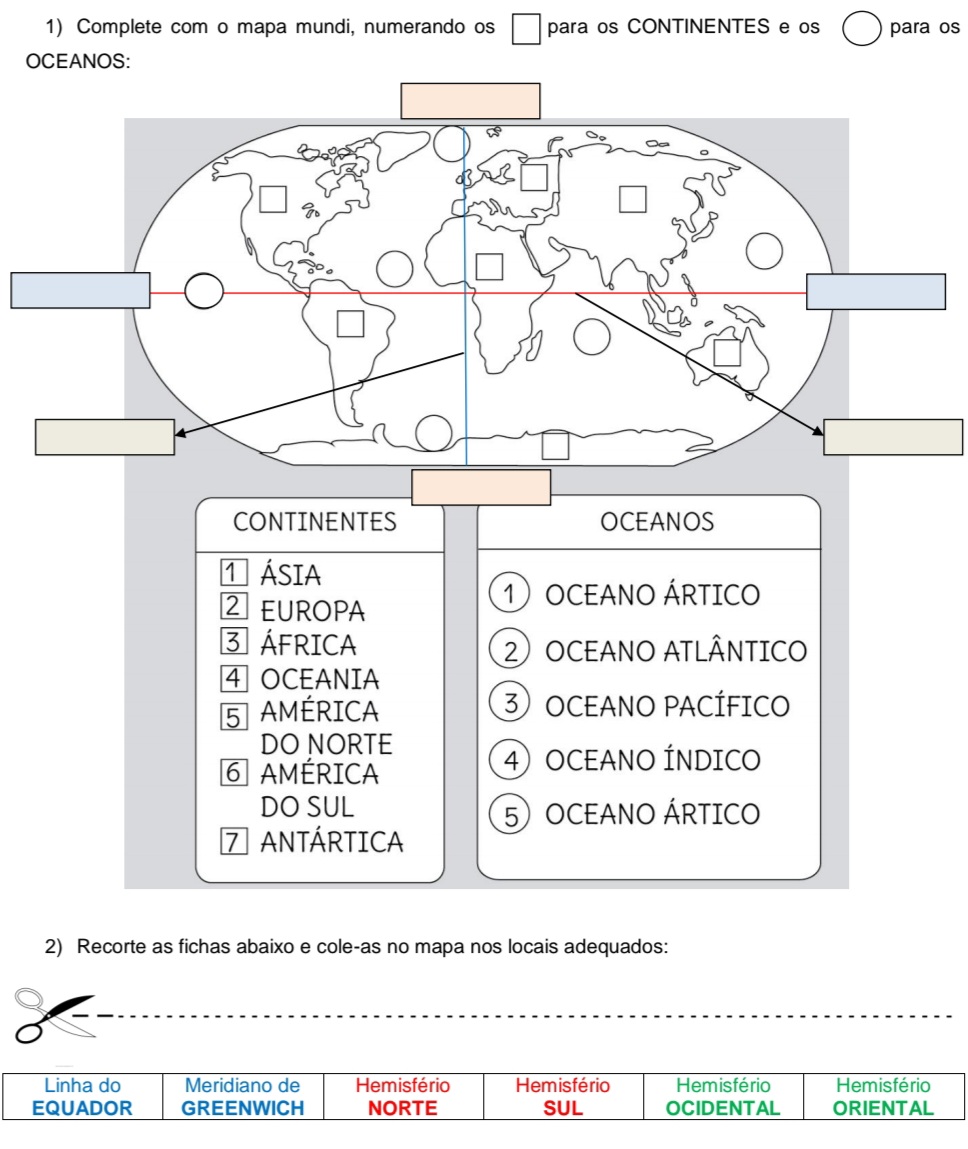 Atividade De Geografia Mapa Mundi Tudo De Humanas