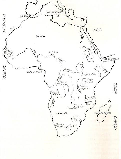 Mapa Hidrografia Da África Para Colorir Tudo De Humanas 2034